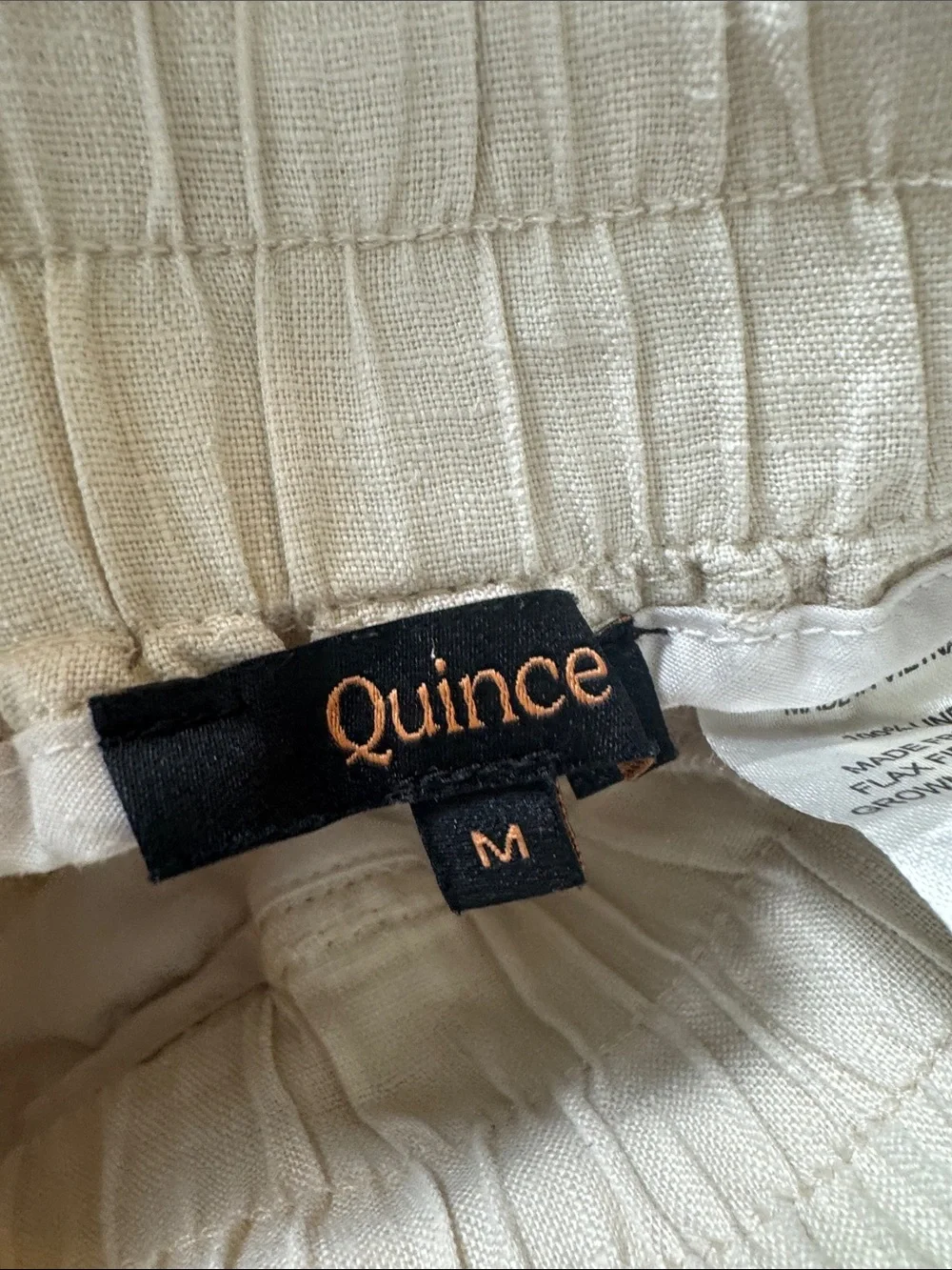 Quince 100% European linen Wide Leg Pants in sand m